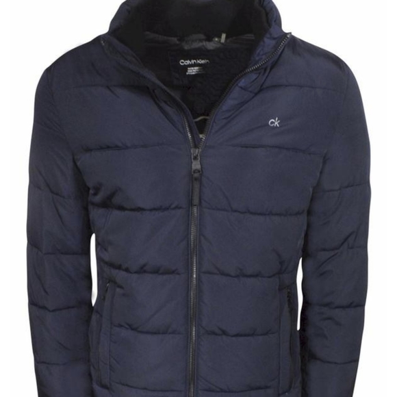 Calvin Klein Other - Calvin Klein Men's Woven Water Resistant Zip Front Indigo Puffer Jacket Sz:L
